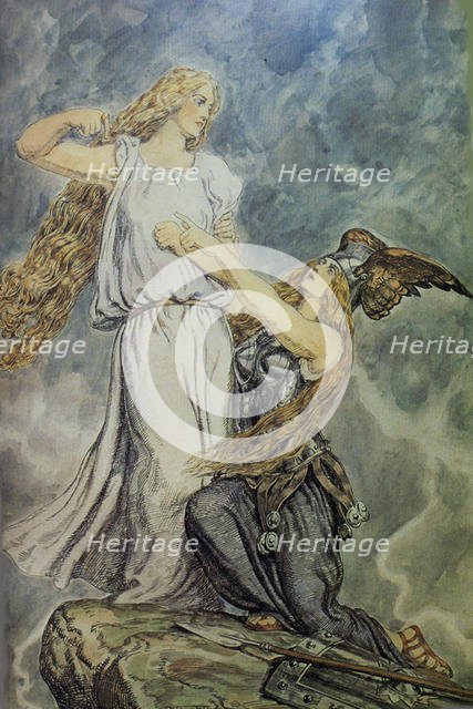 Brünnhilde and Waltraute, Götterdammerung, Act 1, 1900.