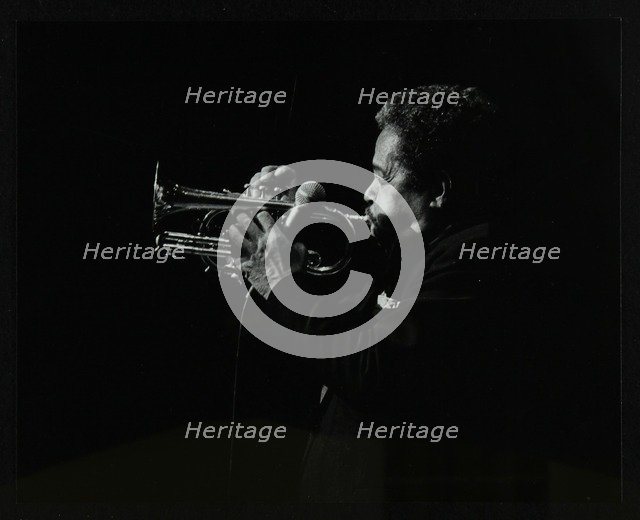 Billy Eckstine playing the flugelhorn at the Forum Theatre, Hatfield, Hertfordshire, 12 June 1980. Artist: Denis Williams