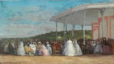 Concert at the Casino of Deauville, 1865. Creator: Eugene Louis Boudin.