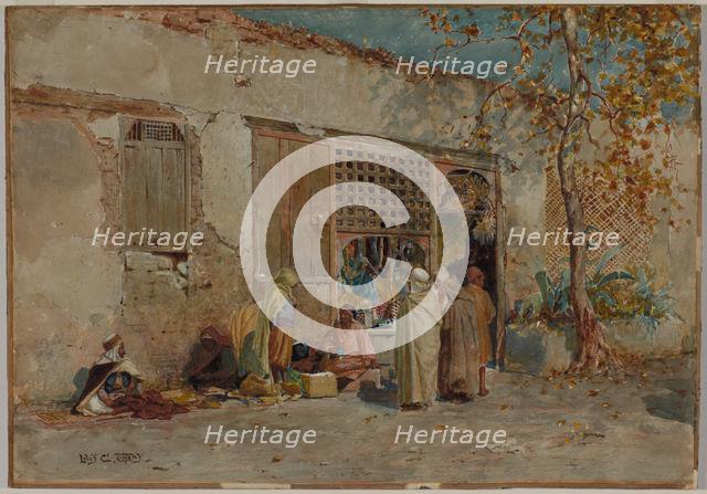 Moroccan Scene, c. 1871. Creator: Louis Comfort Tiffany (American, 1848-1933).