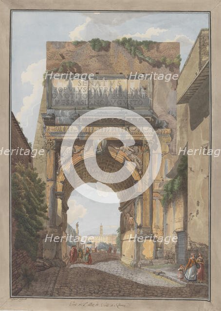 Arch of Titus, ca. 1780. Creators: Giovanni Volpato, Louis Ducros.