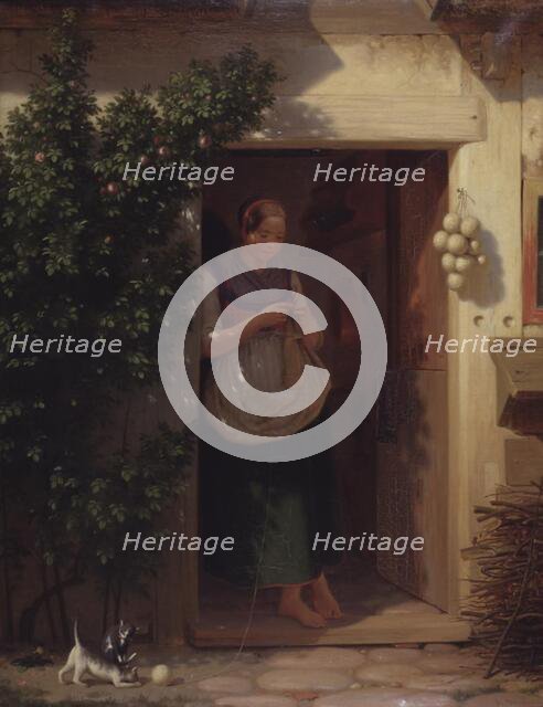 A peasant girl, 1854. Creator: Anton Laurids Johannes Dorph.