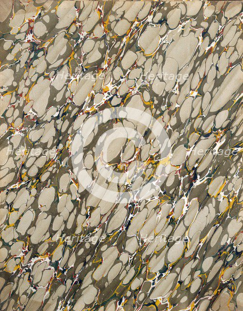 Marble endpaper, 1950s. Creator: English School (20th Century).