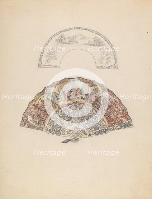 Fan, c. 1936. Creator: Rosalia Lane.