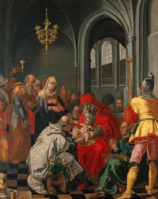 The circumcision of Christ. Creator: Goltzius, Hendrik, 1558-1617 (After).