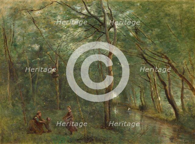 The Eel Gatherers, 1860/1865. Creator: Jean-Baptiste-Camille Corot.