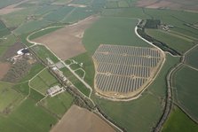 Solar farm on the site of the former RAF airfield, Long Newnton, Gloucestershire, c2010s(?). Artist: Damian Grady.