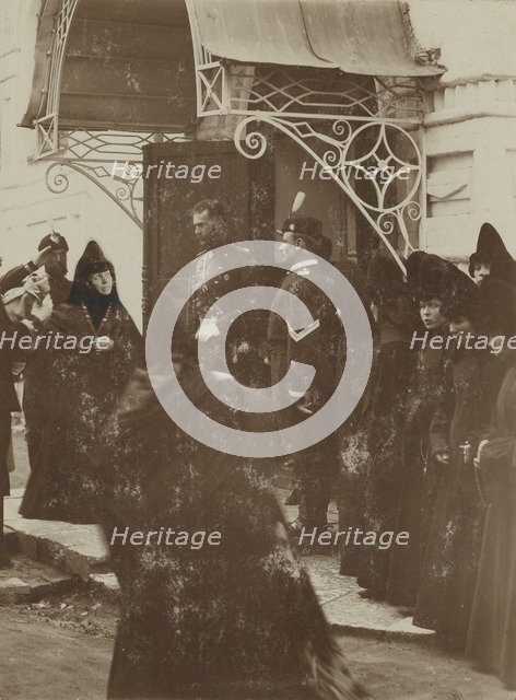 Grand Duke Sergei Alexandrovich of Russia visting the Assumption cathedral of Knyaginin monastery, V