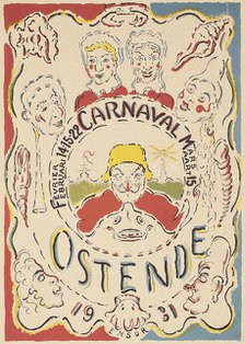 Carnaval Oostende, 1931. Creator: Ensor, James (1860-1949).