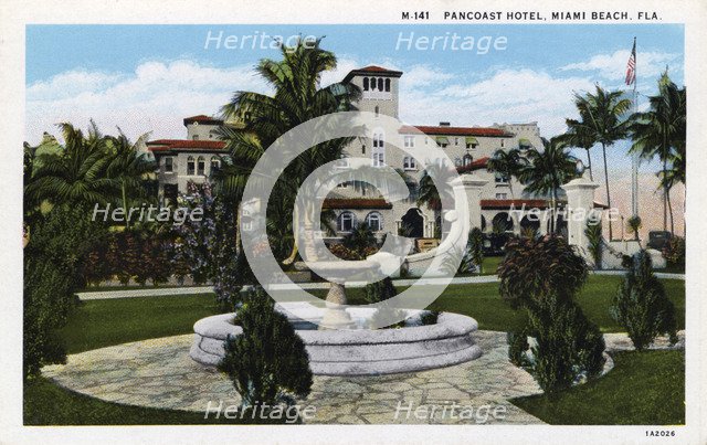 Pancoast Hotel, Miami Beach, Florida, USA, 1931. Artist: Unknown