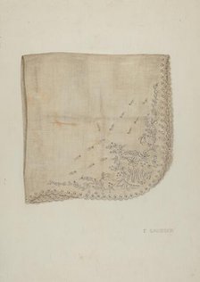 Wedding Handkerchief, c. 1939. Creator: Eleanor Gausser.