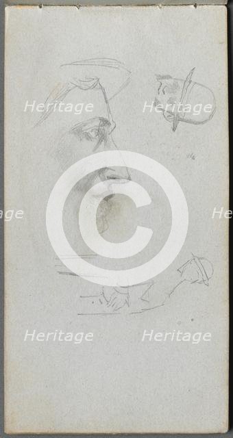 Sketchbook, page 14: Figures. Creator: Ernest Meissonier (French, 1815-1891).