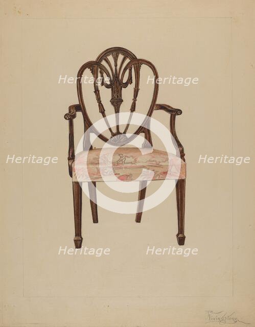 Armchair, c. 1936. Creator: Rolland Livingstone.