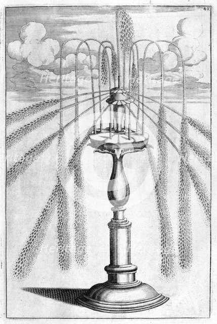 Ornamental fountain design, 1664. Artist: Georg Andreas Bockler