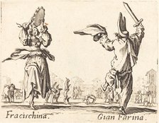 Fracischina and Gian Farina, c. 1622. Creator: Jacques Callot.