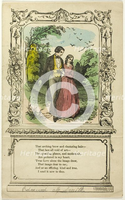 That Arching Broth and Clustering Hair (valentine), n.d. Creator: Unknown.