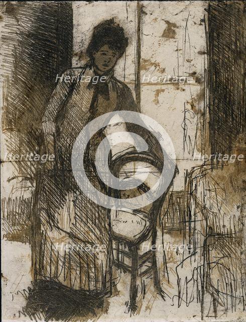 The Visitor (verso), c. 1881. Creator: Mary Cassatt (American, 1844-1926).