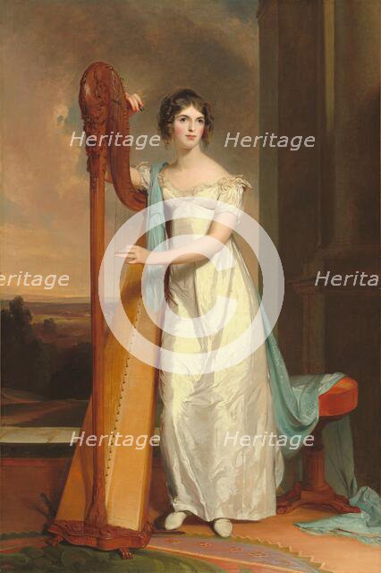 Lady with a Harp: Eliza Ridgely, 1818. Creator: Thomas Sully.