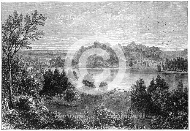 'View in the valley of the upper Mississippi', 1877. Artist: Unknown