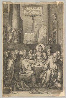 The Last Supper, from The Passion of Christ, ca. 1623. Creator: Ludovicus Siceram.