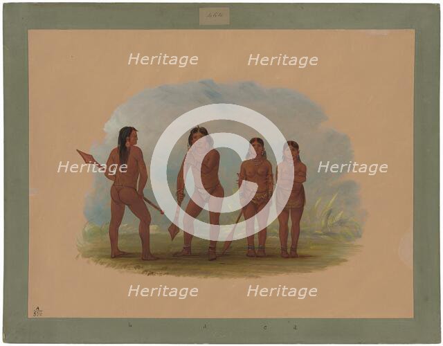 Four Angustura Indians, 1854/1869. Creator: George Catlin.