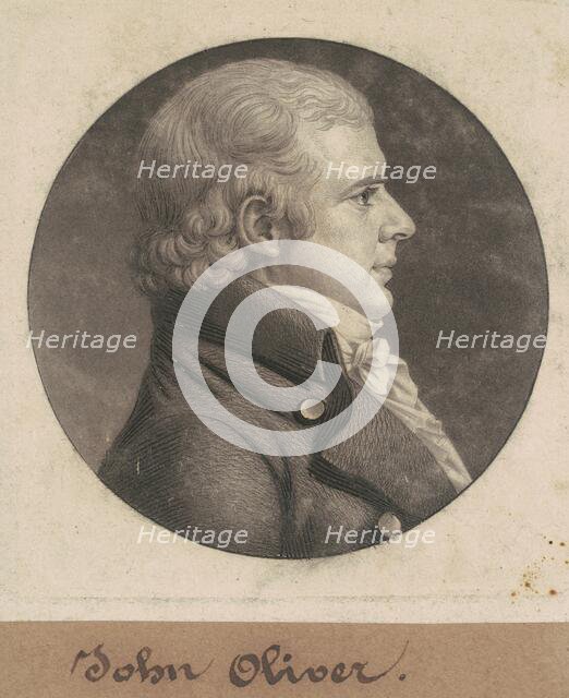 John Oliver, 1803. Creator: Charles Balthazar Julien Févret de Saint-Mémin.