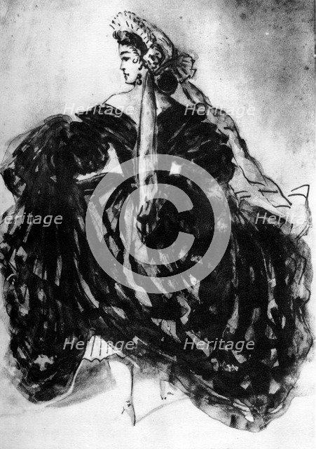 'Study of a Woman', 19th century, (1930).Artist: Constantin Guys