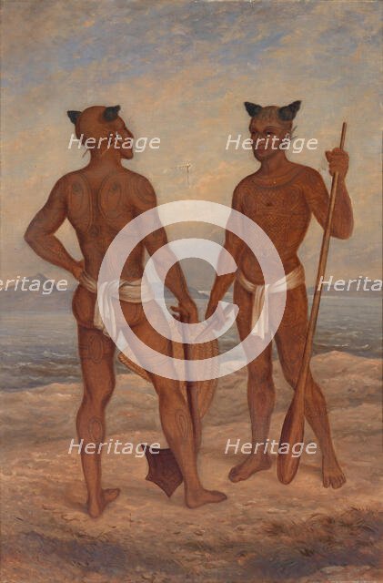 Marquesan Men, ca. 1893. Creator: Antonio Zeno Shindler.