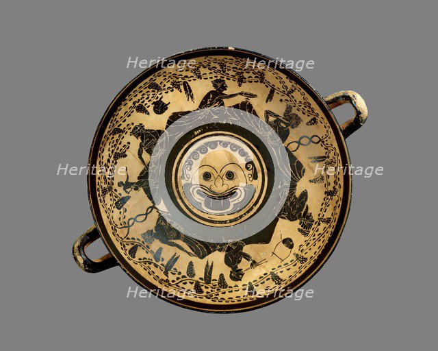 Athenian black-figure footed cup (kylix), c500 BC. Artist: Unknown.