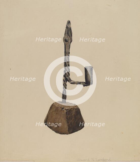 Candle Holder, c. 1937. Creator: Howard Lumbard.