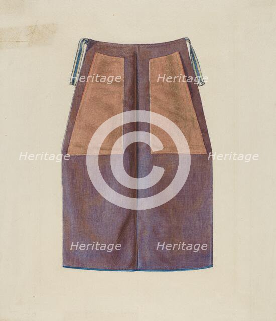Man's Apron, 1935/1942. Creator: Ingrid Selmer-Larsen.
