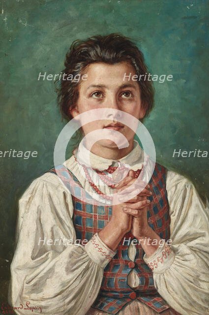 Study of a Girl, 1903. Creator: Edward Lepszy.