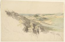 Hilly Landscape with Landsberg Castle, 1830/1836. Creator: Carl Wagner.