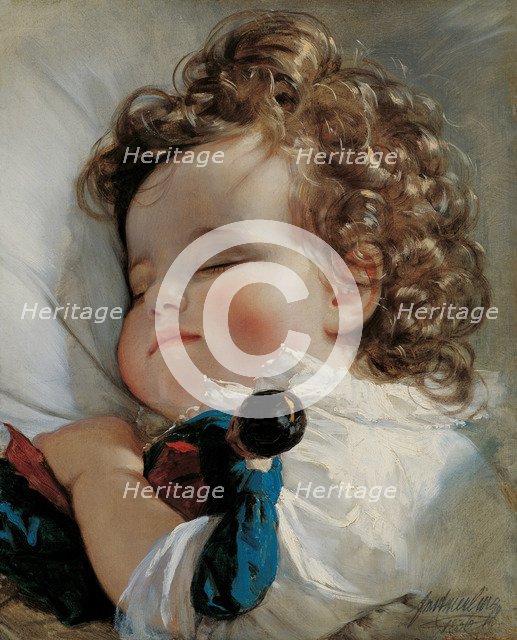 Portrait of Princess Marie Franziska von Liechtenstein (1834-1909) at the age of two years, 1836.