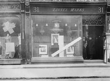 Damage by suffragettes, London, Mar. 1912, Bond St., 1912. Creator: Bain News Service.