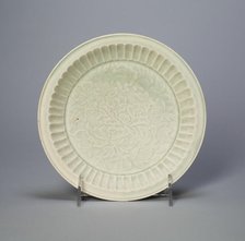 Dish with Peonies and Leaves, Song dynasty (960-1279). Creator: Unknown.