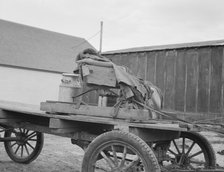 Stump farmer's wagon, Bonners Ferry, Idaho, 1939. Creator: Dorothea Lange.