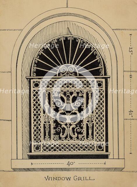 Window Grille, 1935/1942. Creator: Lucien Verbeke.