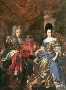 Johann Wilhelm II, Elector Palatine and Duchess Anna Maria Luisa de’ Medici, 1708. Artist: Douven, Jan Frans van (1656-1727)