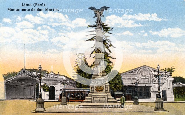 Monument to General San Martin, Lima, Peru, early 20th century. Artist: Unknown
