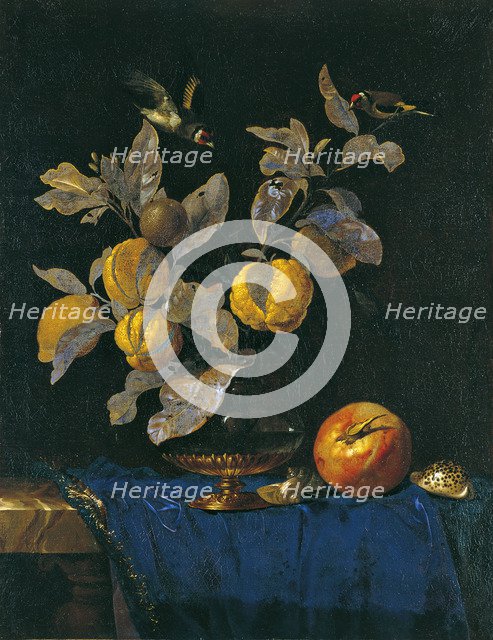 Still Life with Fruit. Artist: Aelst, Willem, van (1625- after 1683)