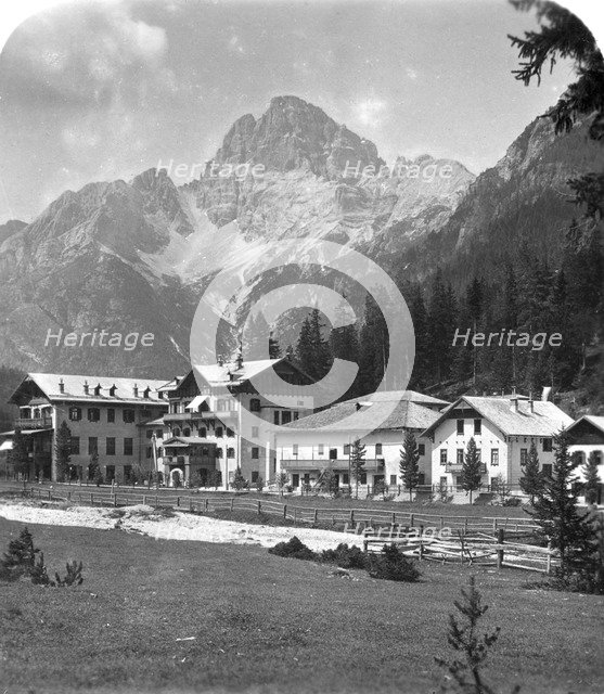 Schluderbach and Croda Pass (Croda Rosa), Tyrol, Austria, c1900s.Artist: Wurthle & Sons
