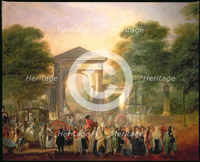 Walk in front of the Botanical Garden in Madrid, detail.