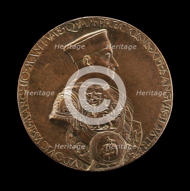 Lodovico III Gonzaga, 1414-1478, 2nd Marquess of Mantua 1444 [obverse], 1475. Creator: Bartolommeo di Virgilio Melioli.