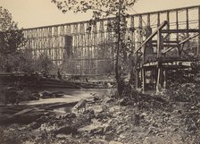 Trestle Bridge at Whiteside, 1860s. Creator: George N. Barnard.