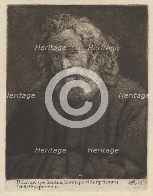 Old Man With a Long Beard, 1761. Creator: William Baillie.