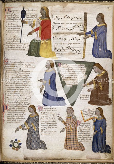 The Seven Liberal Arts (From Regia Carmina by Convenevole da Prato). Artist: Pacino di Buonaguida (active 1302-1343)