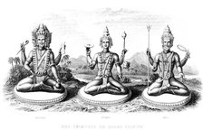 The Hindu Trinity, c1800. Artist: Unknown