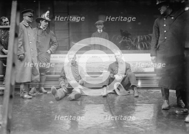 Firemen overcome, subway fire, 1/6/15, 1915. Creator: Bain News Service.