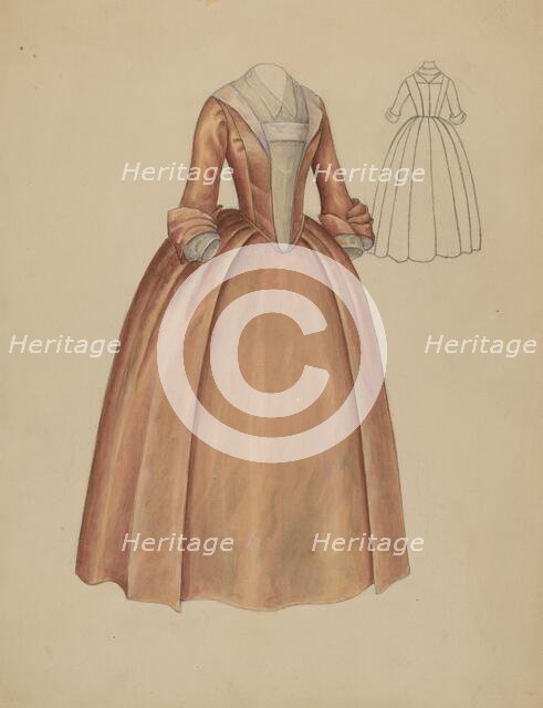 Dress, c. 1936. Creator: Jessie M. Benge.